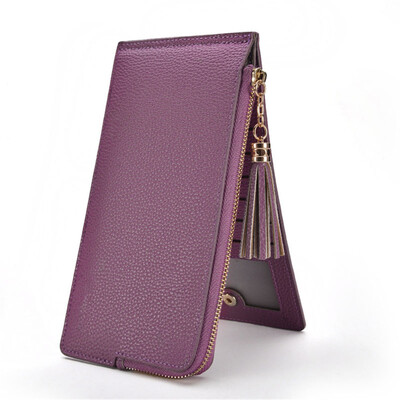 

Tailored 2017 new lady multi-card long section double zipper multi-purpose wallet BK