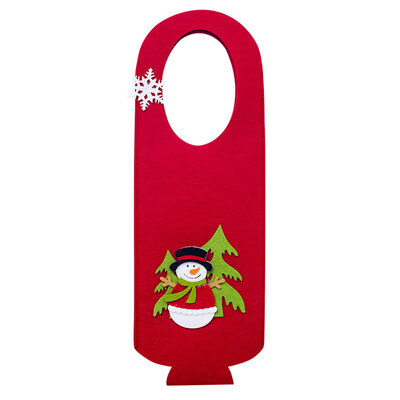 

Toponeto Christmas Red Wine Bottle Bag Cartoon Christmas Decoration Wine Gift Felt Bag