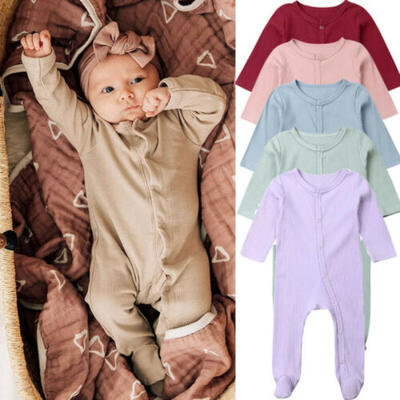 

Newborn Baby Girls Boys Warm Romper Long Sleeve Bodysuit Jumpsuit Clothes Outfit