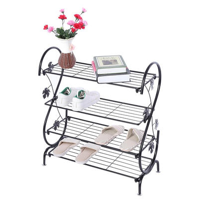 

4-Tier Vintage Metal Iron Shoe Rack Stand Shoes Storage Shelf Organizer Holder Home Decor Metal Shoe Rack Iron Shoe Rack