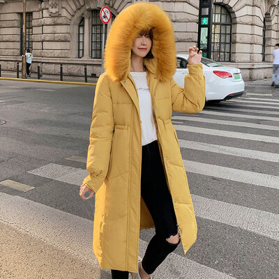 

Tailored Fashion Outerwear Long Sleeve Hooded Jackets Cotton-padded Pockets Bandage Coats
