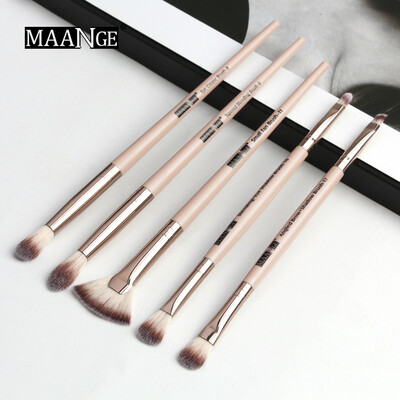 

Gobestart Maange Cosmetic Wooden Eyebrow Eyeshadow Foundation Brush Makeup Tool