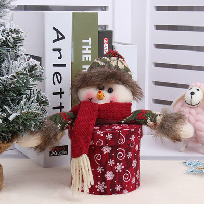 

〖Follure〗Christmas Decorations Bags Xmas Snowman Apple Bag Christmas Eve Apple Box Gift