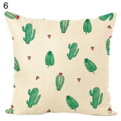 

Tropical Plant Cactus Throw Pillow Case Cushion Cover Sofa Bed Office Home Decor