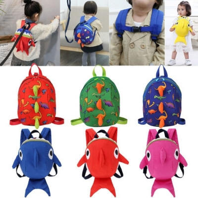 

Kids Safety Harness Leash Anti Lost Shark Backpack Strap Bag For Walking Toddler