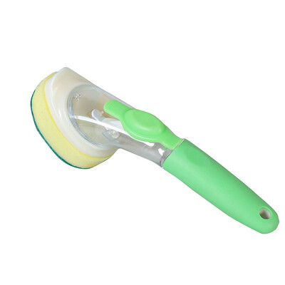 

Gobestart Kitchen Dish Washing Up Brush Sponge With Liquid Dispenser Handle Scourer Refill