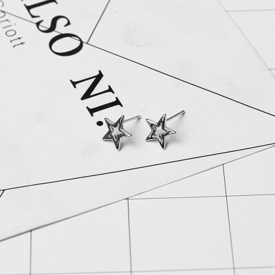 

In 2019 the new brand design five-pointed starry stud earrings is simple for women