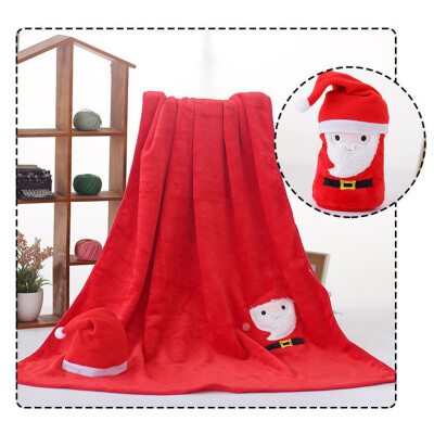 

Gobestart 1 Pc Hat&Flannel Blanket Set Snowman Super Soft Christmas Fluffy Blanket