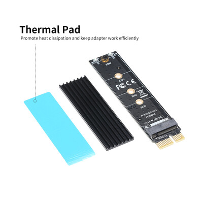 

PCI-E to NVME M2 Adapter Card with Heat Sink&Thernal Pad SSD Card Reader Support 2230224222602280