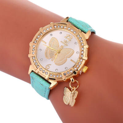 

Women Butterfly Watch Fashion Leather Strap Analog Quartz Watch Ladies Luxury Dress Watches For Women Jewelry Gift