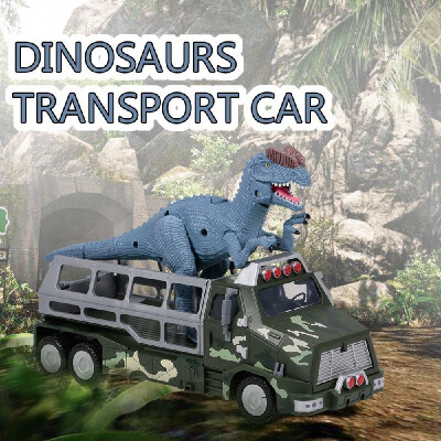 

Dinosaurs Transport Car Carrier Truck Toy Triceratops Pull Back Dinosaur Cars Gift for Kids