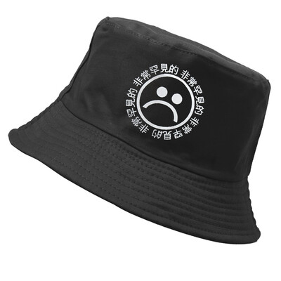 

Sad Boys Adjustable Hat Crying Face Printing Fishing Cap Wide Brim Hat Headwearwomen Men Creative Outdoor Hats Harajuku