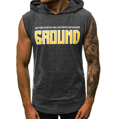 

Fashion Mens Slim Fit Solid hooded Hoodie Short Sleeve Casual T-Shirt Tops