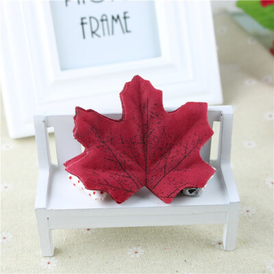 

FUNNYBUNNY 50PCS Maple Leaves Artificial Autumn Fall Leaves Multicolor Mixed Garlands Art Scrapbooking Wedding House Decorations