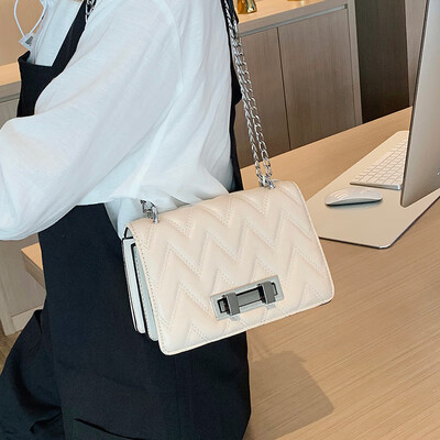 

Advanced sense embroidery thread bag handbag 2019 new wave fashion foreign gas chain shoulder bag wild ins messenger bag