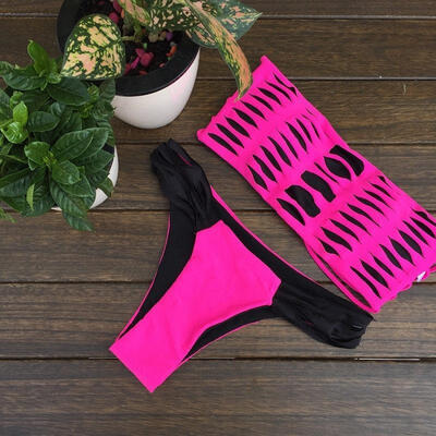 

Sexy Women&39s Bikini Set Bandeau Triangle Push-Up Bra Swimsuit Beachwear Swimwear