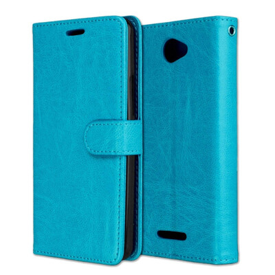 

MOONCASE BQ Aquaris U 3 Card Photo Frame Holster - Blue