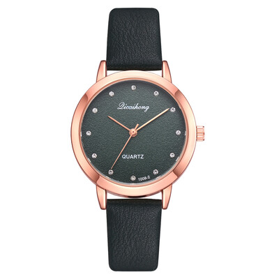 

New watch Korean version with rhinestone noble casual womens fashion watch fashion solid color student wrist watch