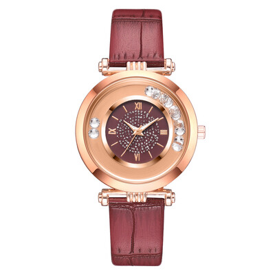 

Belt ladies watch ladies watch 2019 new quicksand ball pu strap quartz watch