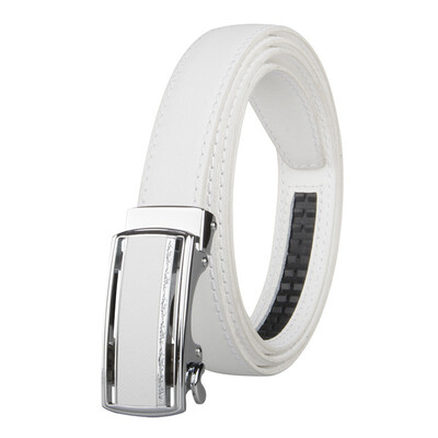 

Womens Automatic Buckle Genuine Leather Ladys Ratchet Holeless Belt Business High Quality Womens Real Belt for Pants