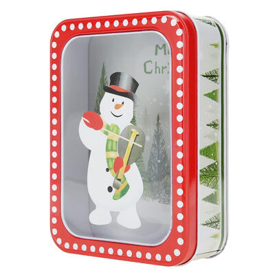

Cute Rectangle Christmas Gift Package Tin Box Candy Cookies Biscuit Case