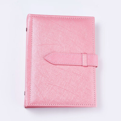 

Fashion Women Stud Earrings Collection Book PU Leather Earring Storage Box Creative Jewelry Display Holder Pink 186x138x39c