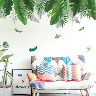 

〖Follure〗Background Big Leaves Decoration Door Decor Wall Sticker Room Wall Art