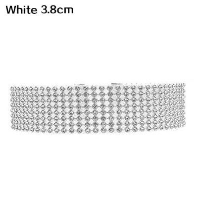 

Womens Fashion Full Rhinestones Sparkling Choker Short Collar Necklace Jewelry