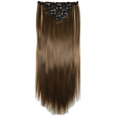 

〖Follure〗Full Head Women Clip Synthetic High Temperature Wire Straight Hair Piece