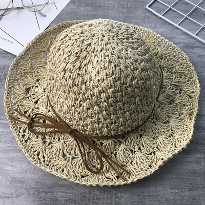 

Straw hat womens summer small fresh folding beach hat beach holiday Sun Hat Sun Hat summer outdoor Joker