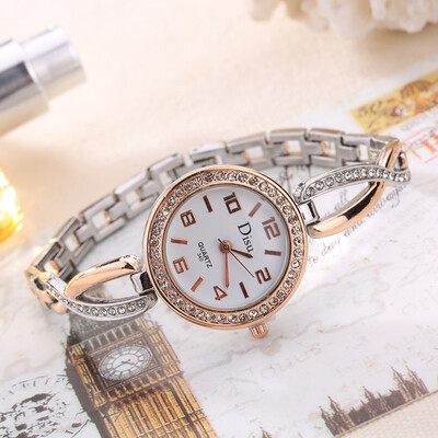 

Korean fashion ladies bracelet watch hot-set diamonds English table