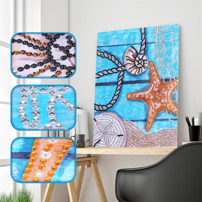 

Gobestart Full Drill Special Shaped Diamond Painting DIY 5D Drill Cross Stitch Kits Crysta