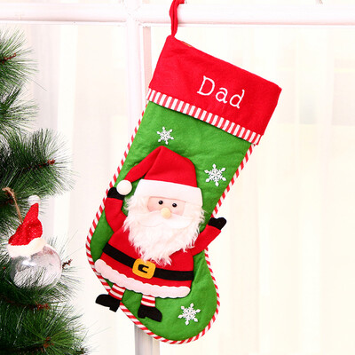 

〖Follure〗Candy Bag Christmas Gifts Tree Ornament Stocking Santa Claus Snowman Sock Decor