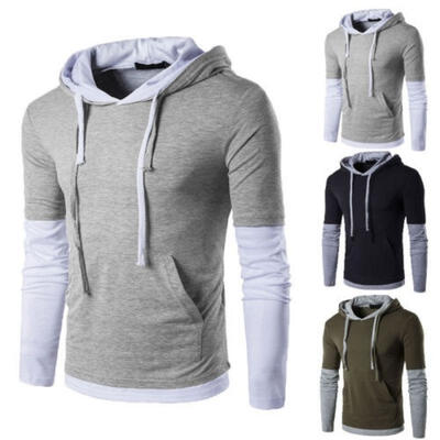 

Fashion Men Gym Thin Hoodie Long Sleeve Hoodies Sweatshirt Casual Workout Top