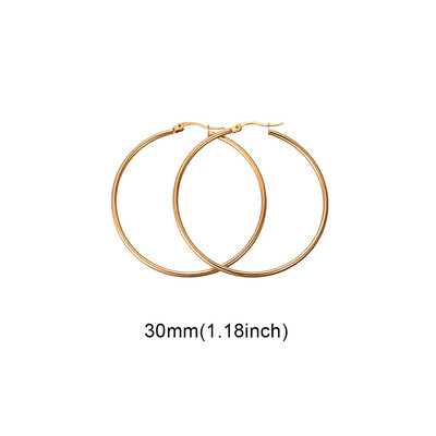

guangxichuangshengxinfu 1 Pair Sexy Women Stainless Steel Smooth Big Large Hoop Earrings Jewelry