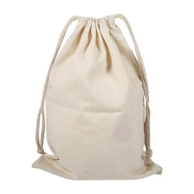 

Household Plain Cotton Drawstring Storage Laundry Sack Stuff Bag for Travel Home Use Drawstring Storage Bag Cotton Storage Bags