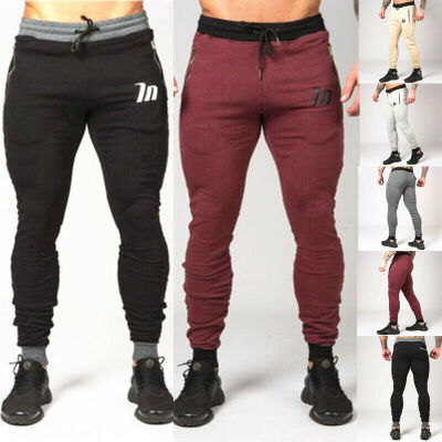 

Mens Slim Fit Tracksuit Sport Gym Skinny Jogging Joggers Sweat Pants Trousers