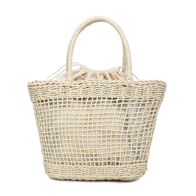 

Tailored Womens Fashion Straw Woven Bag Solid Color Shoulder Bag Wild Casual Hollow Bag