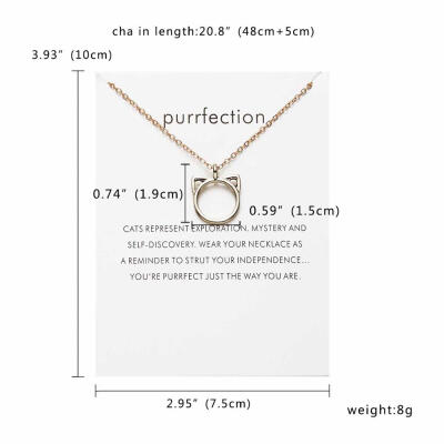 

10 Styles Fashion Jewelry Women Pendant Necklace Cat Ear Angel Wings Bird Animal Circle Geometric Charm Clavicle Chains Collar