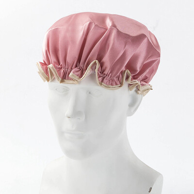 

Home Practical Monochrome Elastic Band Dust Hat Double Layer Thick Waterproof Cap Female Kitchen Lady Anti-Smoke Hat