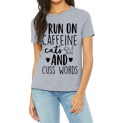 

Starmoon Womens Short Sleeve Casual Comfort Letter Print Tops T-shirt Loose Blouse