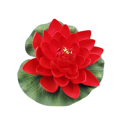 

Artificial Lotus Flower Fake Floating Water Lily Garden Pond Fish Tank Decor