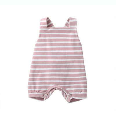 

2019 Summer Baby Rompers Casual Fashion Jumpsuits Baby Striped Sleeveless Rompers Kids Toddler Bodysuits