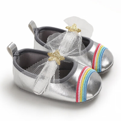 

Baby Girl Shoes Rainbow Anti-Slip Toddler Shoes Casual Sneakers Toddler Soft Soled First Walkers Casual Princes Shoes