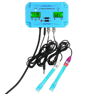 

Professional 3 in 1 pHORPTEMP Controller Water Quality Detector with Separate Relays Repleaceable Electrode BNC Type Probe Water