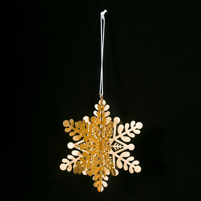 

Gobestart Wrought Iron Cutout Three-dimensional Snowflake Pendant Christmas Tree Decor