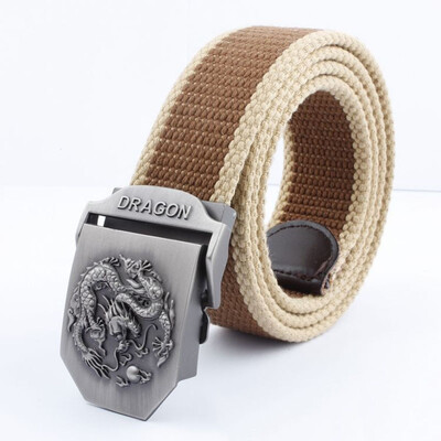 

Chinese style Men Belt Automatic buckle men casual dragon Belt Men thickening Canvas Belt Outdoor Men tidal current cowboys Belt