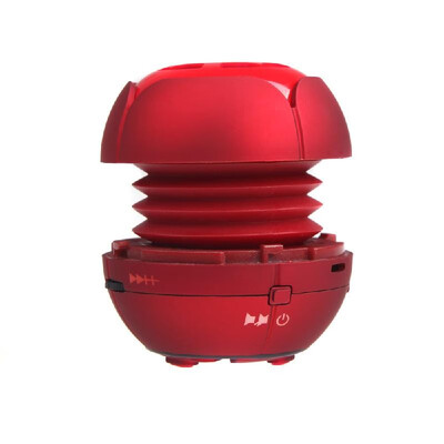 

Rechargeable Mini Speaker Micro SDTF Sound Audio Amplifier for Phone MP34 PC Notebook Portable LINE IN Earphone Mode Red