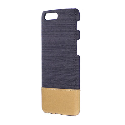 

Wkae Jeans Canvas Leather Back Cover Case for OnePlus 5