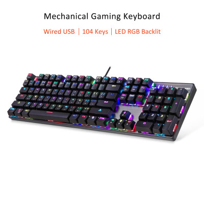 

MOTOSPEED Inflictor CK104 Blue Switches Tactile Mechanical Esport Gaming Game Keyboard Wired USB Ergonomic Colorful Customized LED